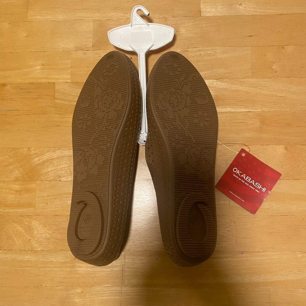 Samantha Okabashi Toffee Perforated Women's Ballet Flats - Picture 4 of 4